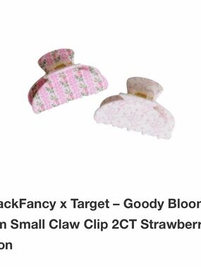 Loveshack Fancy X Target 
Pink Floral Small Claw Hair Clips - 2 Pack